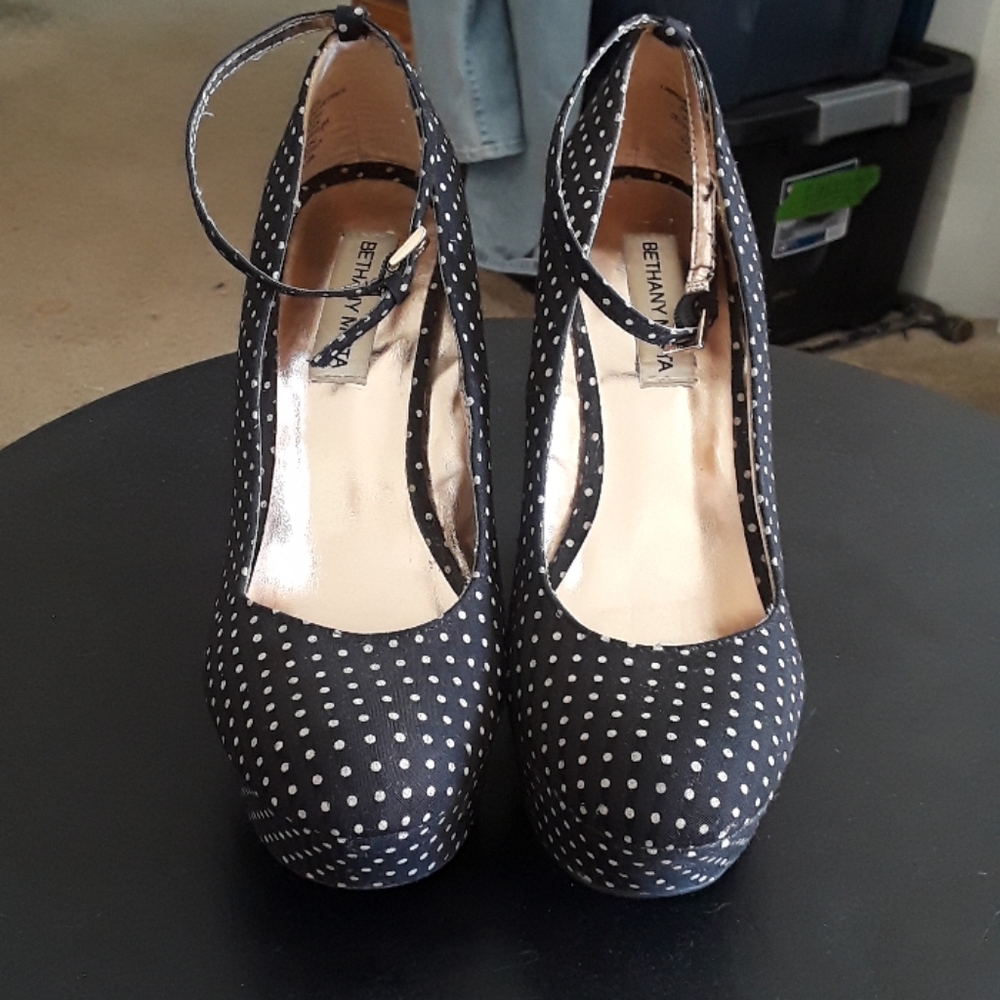 Polka dot high heels